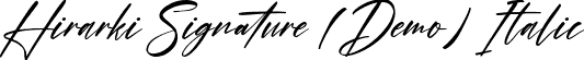 Hirarki Signature (Demo) Italic font - Hirarki Signature (Demo) Italic.ttf