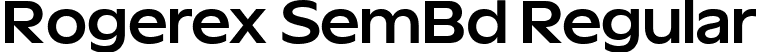 Rogerex SemBd Regular font - RogerexSemiBold-X30Jj.ttf