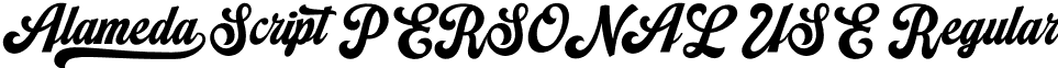 Alameda Script PERSONAL USE Regular font - AlamedaScriptPersonalUseRegular-RpPdv.otf