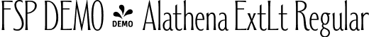 FSP DEMO - Alathena ExtLt Regular font - Fontspring-DEMO-alathena-extralight.otf