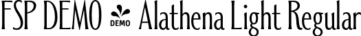 FSP DEMO - Alathena Light Regular font - Fontspring-DEMO-alathena-light.otf