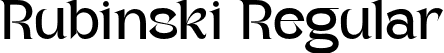 Rubinski Regular font - Rubinski.otf