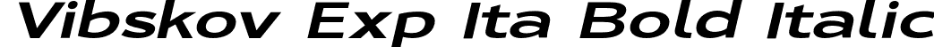 Vibskov Exp Ita Bold Italic font - Vibskov-BoldItalicExpanded.otf