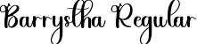 Barrystha Regular font - Barrystha.ttf