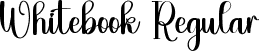 Whitebook Regular font - Whitebook.ttf