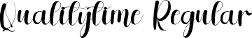 Qualitytime Regular font - Qualitytime.otf