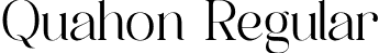 Quahon Regular font - Quahon.otf