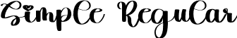 Simple Regular font - Simple.ttf