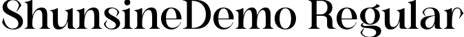 ShunsineDemo Regular font - shunsinedemoregular-yz7z8.otf