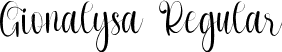 Gionalysa Regular font - Gionalysa.ttf