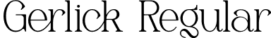 Gerlick Regular font - Gerlick.otf