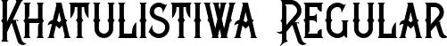 Khatulistiwa Regular font - khatulistiwa-demo.ttf