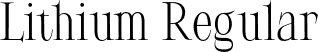 Lithium Regular font - Lithium_tf.otf