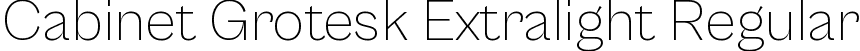 Cabinet Grotesk Extralight Regular font - CabinetGrotesk-Extralight.ttf