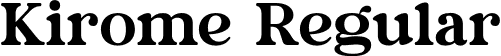 Kirome Regular font - kirome.otf