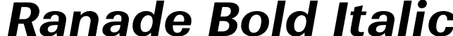 Ranade Bold Italic font - Ranade-BoldItalic.otf