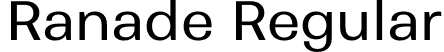 Ranade Regular font - Ranade-Regular.otf