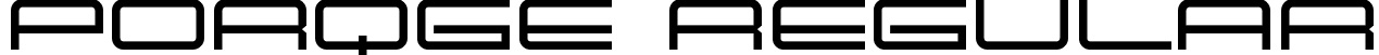 Porqge Regular font - porqge.ttf