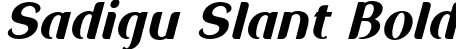 Sadigu Slant Bold font - Sadigu-BoldSlanted.otf