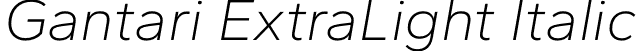 Gantari ExtraLight Italic font - Gantari-ExtraLightItalic.otf