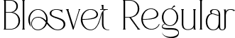 Blosvet Regular font - Blosvet.ttf