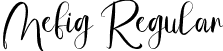 Mefig Regular font - Mefig.ttf