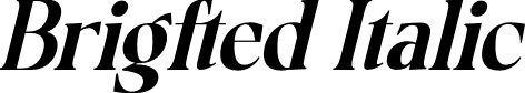 Brigfted Italic font - Brigfted-Italic.otf