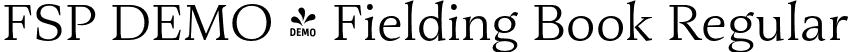 FSP DEMO - Fielding Book Regular font - Fontspring-DEMO-fielding-book.otf