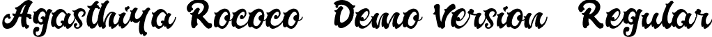 Agasthiya Rococo (Demo Version) Regular font - AgasthiyaRococo.otf