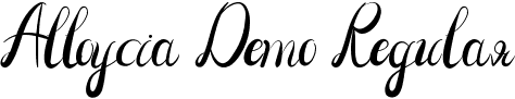 Alloycia Demo Regular font - AlloyciaDemoRegular.ttf