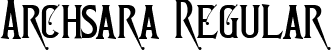 Archsara Regular font - Archsara Demo.ttf