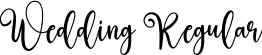 Wedding Regular font - Wedding.otf