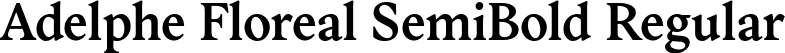 Adelphe Floreal SemiBold Regular font - Adelphe-FlorealSemiBold.ttf