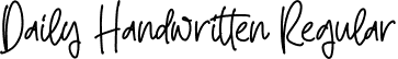 Daily Handwritten Regular font - Daily Handwritten.otf