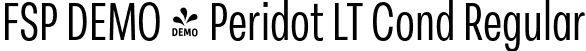 FSP DEMO - Peridot LT Cond Regular font - Fontspring-DEMO-peridotlatin-condensedregular.otf