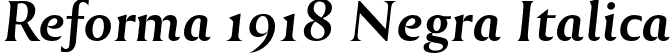 Reforma 1918 Negra Italica font - Reforma1918-NegraItalica.otf