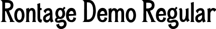 Rontage Demo Regular font - Rontagedemo-MVXwp.otf