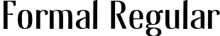 Formal Regular font - Formal.otf