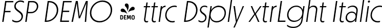 FSP DEMO - ttrc Dsply xtrLght Italic font - Fontspring-DEMO-ottercodisplay-extralightitalic.otf