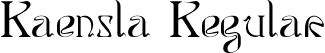 Kaensla Regular font - Kaensla-Regular.otf