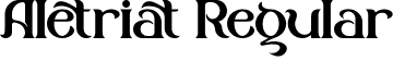 Aletriat Regular font - Aletriat.otf