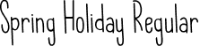 Spring Holiday Regular font - Spring Holiday.ttf