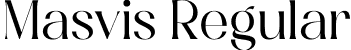 Masvis Regular font - Masvis.otf