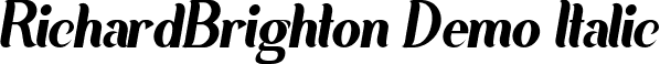 RichardBrighton Demo Italic font - RichardBrightonDemoItalic.ttf