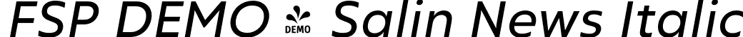 FSP DEMO - Salin News Italic font - Fontspring-DEMO-salin-newsitalic.otf