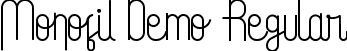 Monofil Demo Regular font - MonofilDemoRegular.ttf