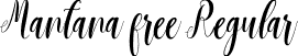 Mantana free Regular font - Mantana free .ttf