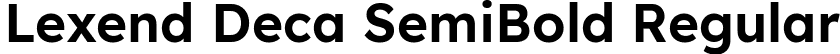 Lexend Deca SemiBold Regular font - LexendDeca-SemiBold.ttf