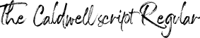 The Caldwell script Regular font - The caldwell script.ttf