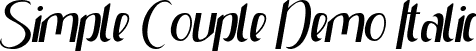 Simple Couple Demo Italic font - SimpleCoupleDemoItalic.ttf